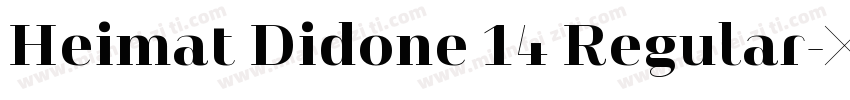 Heimat Didone 14 Regular字体转换